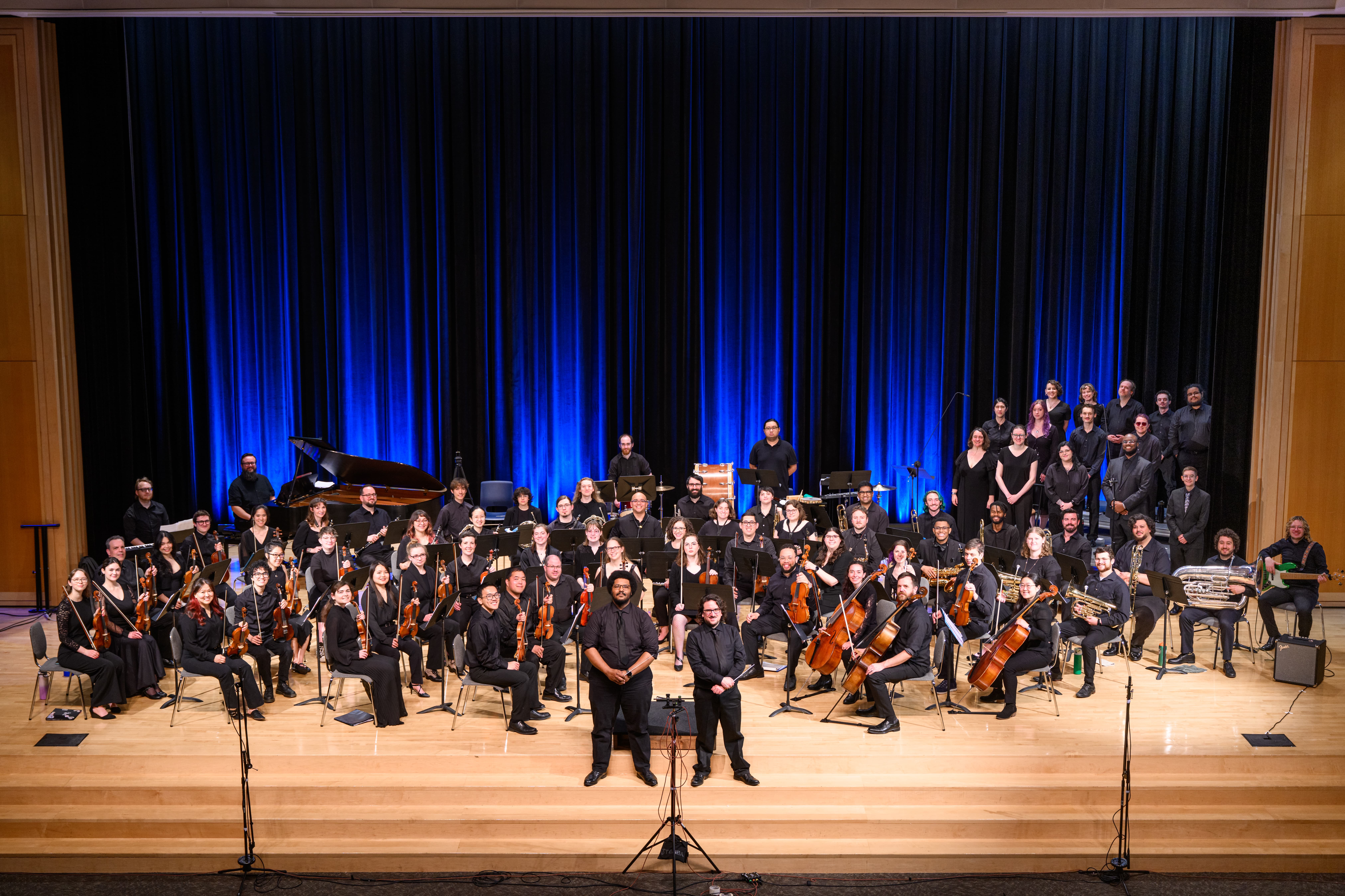 Our full orchestra at our second concert, Level Up